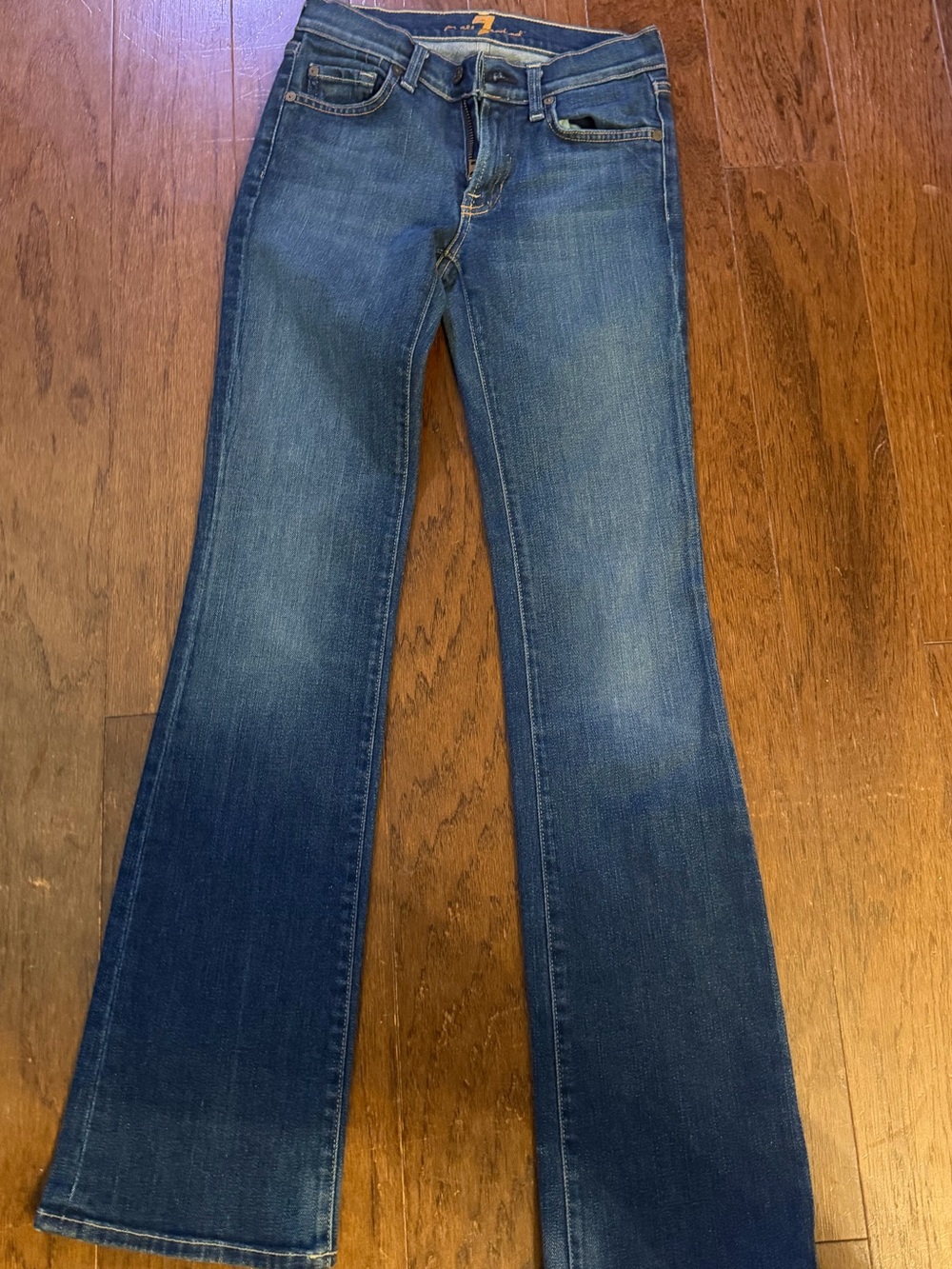 7 For All Mankind Dark Blue Flared Jeans